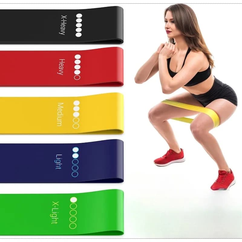 Fasce Elastiche di Resistenza a 5 Livelli per Uomini e Donne, Bande Elastiche per Allenamento a Casa, Palestra, Yoga e Fitness con Borsa per il Trasporto