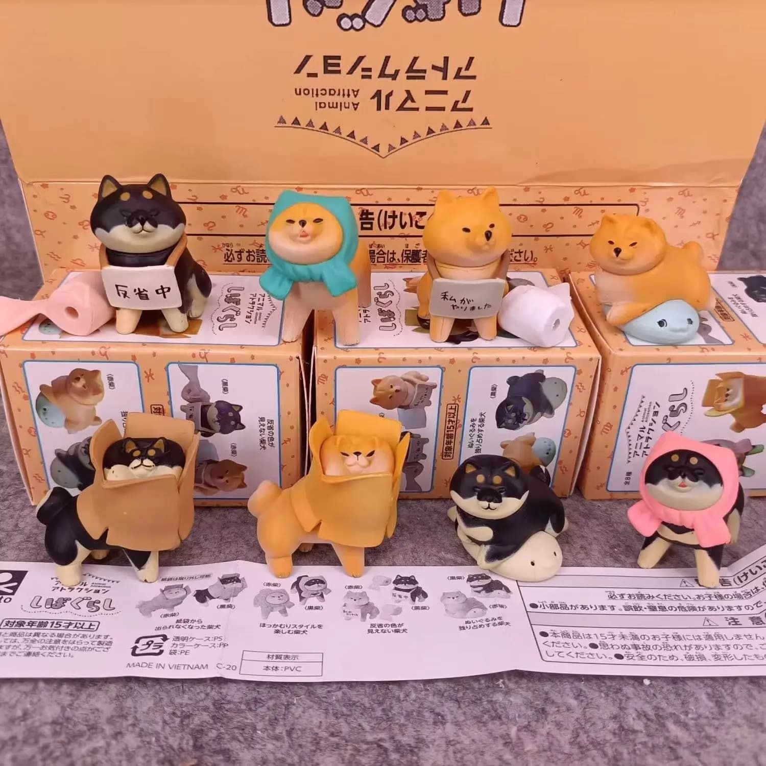 Shiba Inu Blind Box Kawaii Anime Dog Action Figure Giocattoli Decorazione desktop Regalo di compleanno