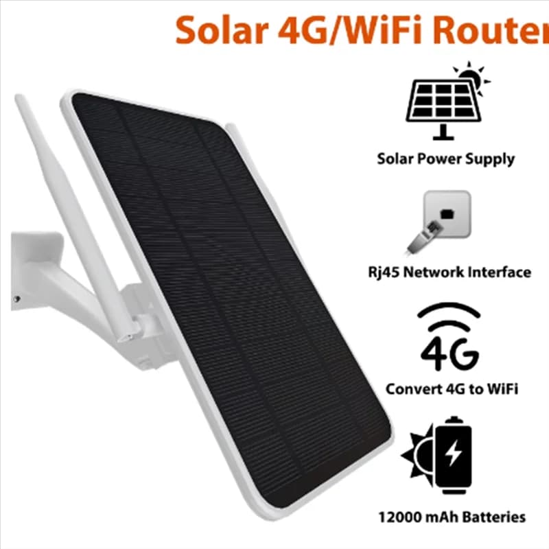 Router solare 6W 4G, ripetitore Wifi, router 4G alimentato ad energia solare tutto in uno, portata Wifi 50M, impermeabile IP66