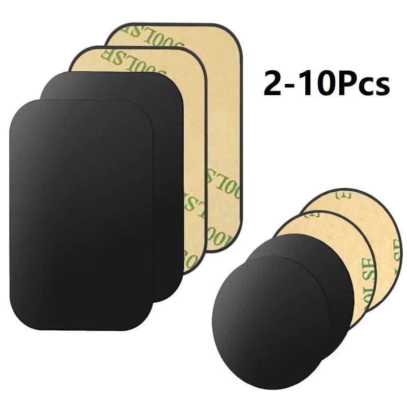 2-10 pezzi 40X40mm 45x65mm nero antigraffio piastra metallica disco lamiera di ferro per supporto magnetico per telefono cellulare