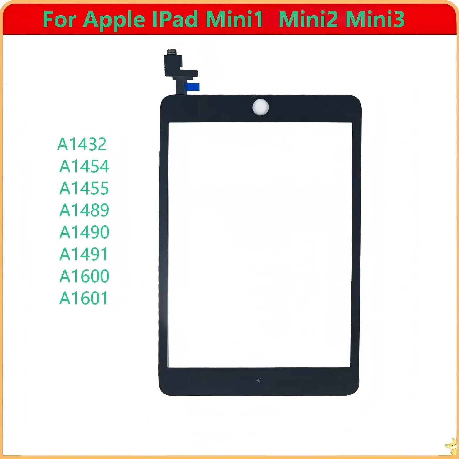 Schermo Touch Screen AAA per iPad MINI1 MINI2 MINI3 A1432 A1454 A1600 A1601 MINI 1 2 3 Pannello Digitalizzatore Vetro Frontale Ricambi