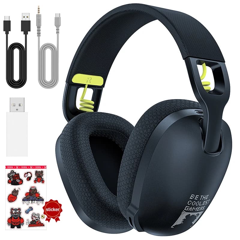 Onikuma B2 Cuffie da gioco wireless per PS5 PS4 PC Cuffie da gioco USB da 2,4 GHz con microfono Design ergonomico 5.3 Accessori per cuffie