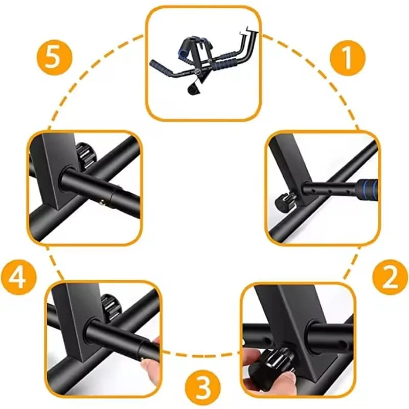 Iron and foam traction bar for home use, easy to install without screws, to be mounted on the door frame, 100x25.5 cm, for strength training in home gym