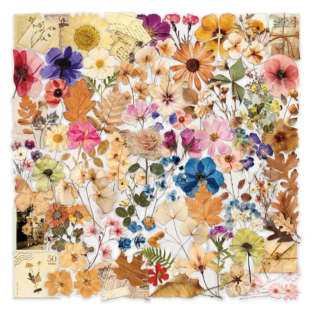 10/30/50/100pcs Retro Aesthetic Plants Flowers Graffiti Stickers Cartoon Decals Laptop Phone Scrapbook Diary Decoration Sticker