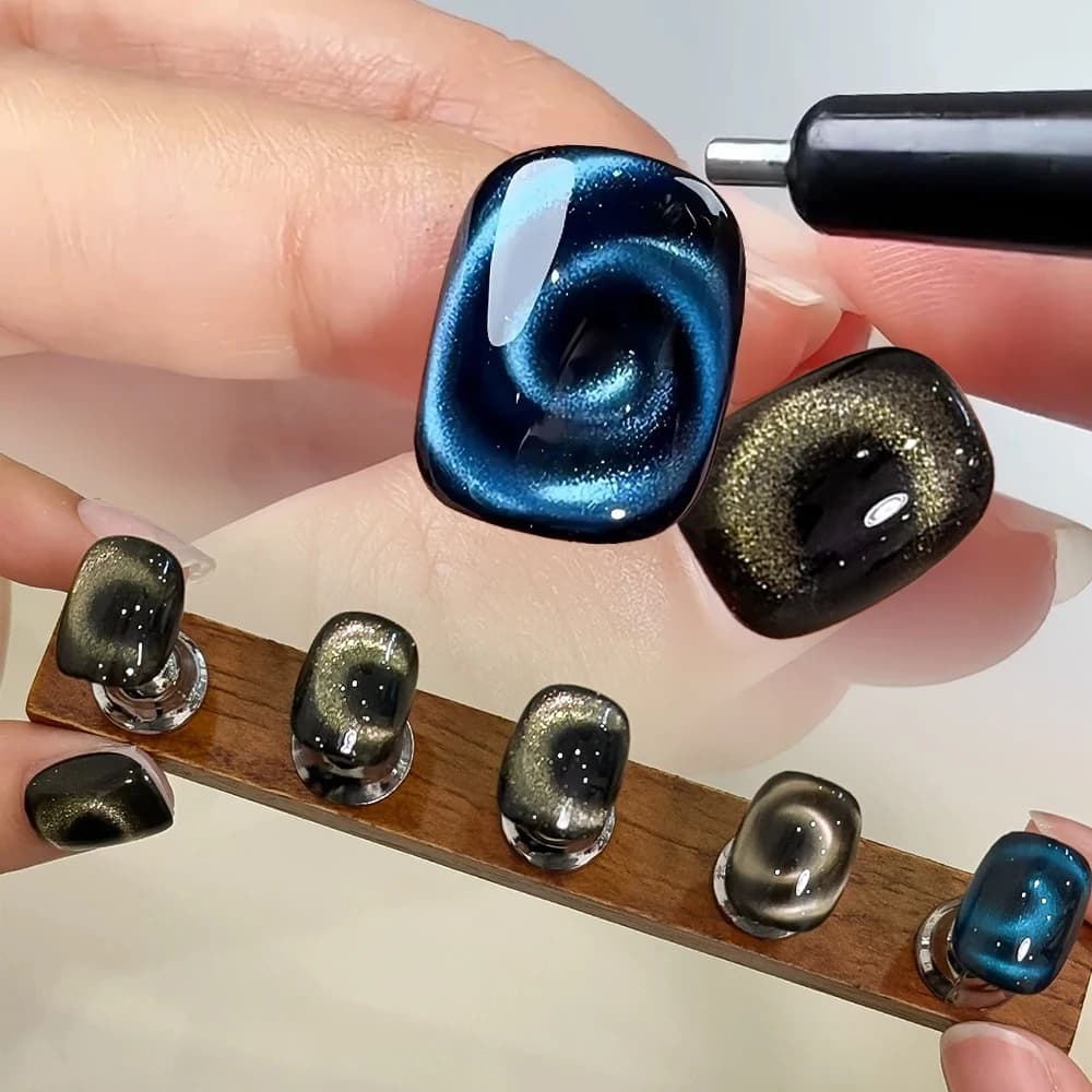 1/2 pezzi Vortex Moon Cat Eye Nail Art penna magnetica per aspirazione sfera in acciaio lecca-lecca turbolenza Cat Eye Design Cat smalto gel magnetico per unghie