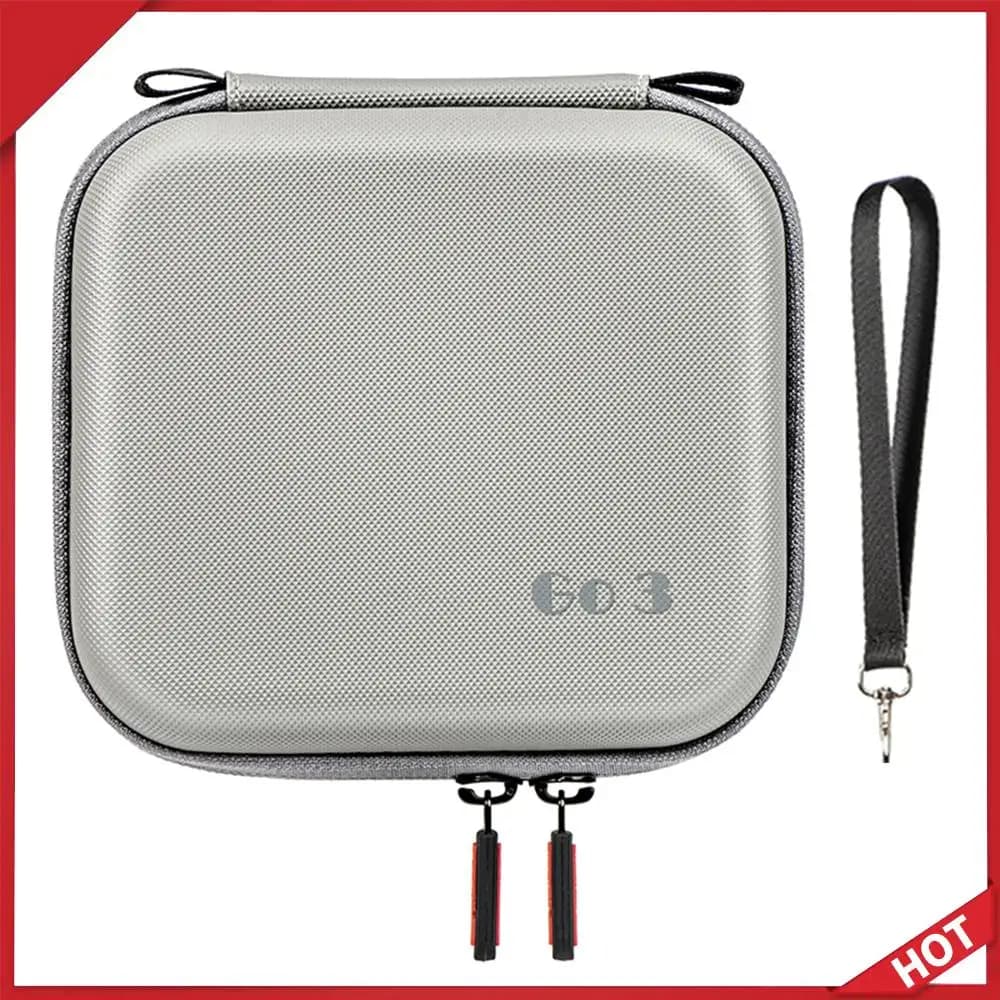 Protective Travel Case PU Hard Shell Travel Portable Bag with Wrist Strap Compatible with GO 3S/3 Action Camera