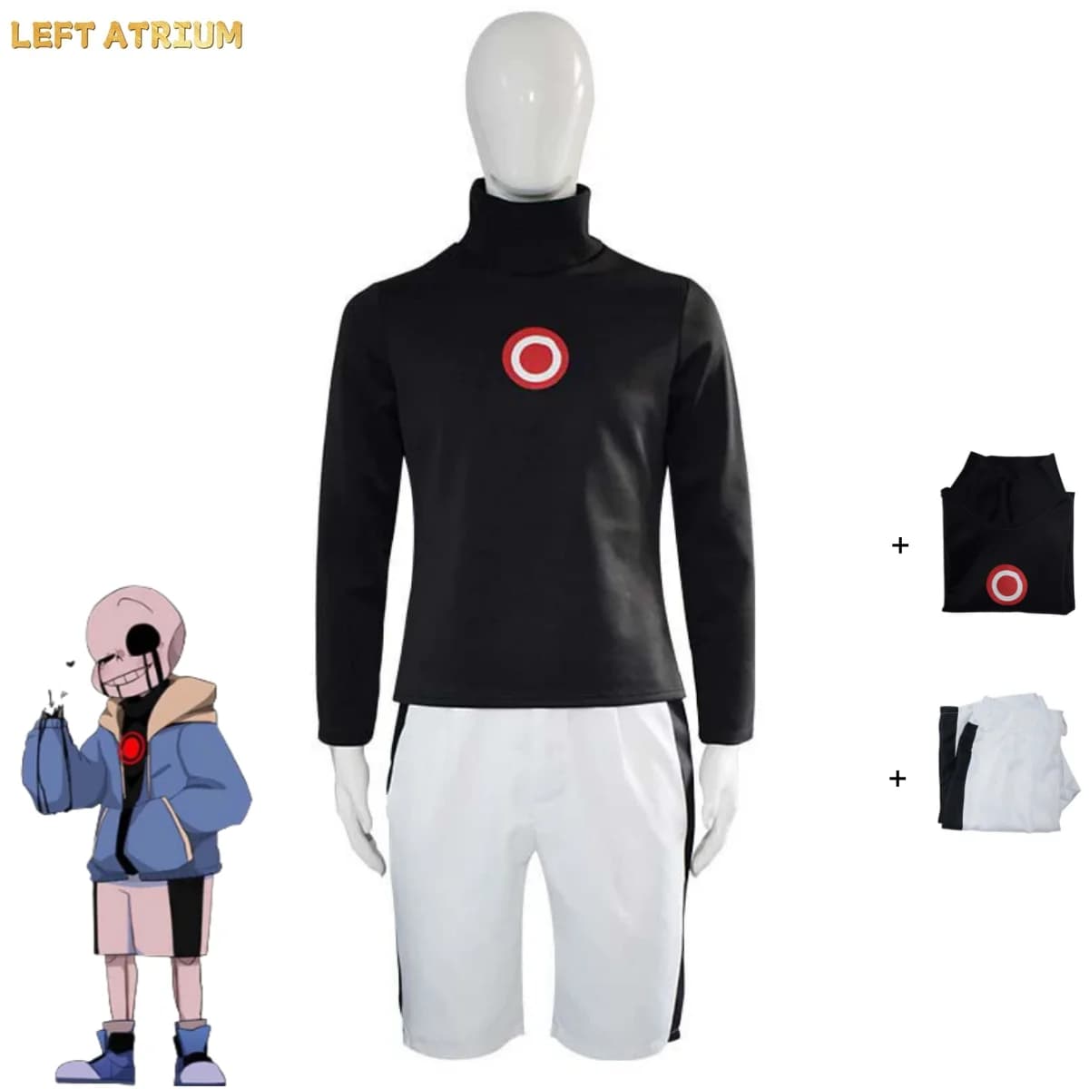 Game Undertale Killer Sans Cosplay Costume Anime Papyrus Killer Horror Dust Frisk Chara Black Long Sleeves Hoodies Man Daily Set