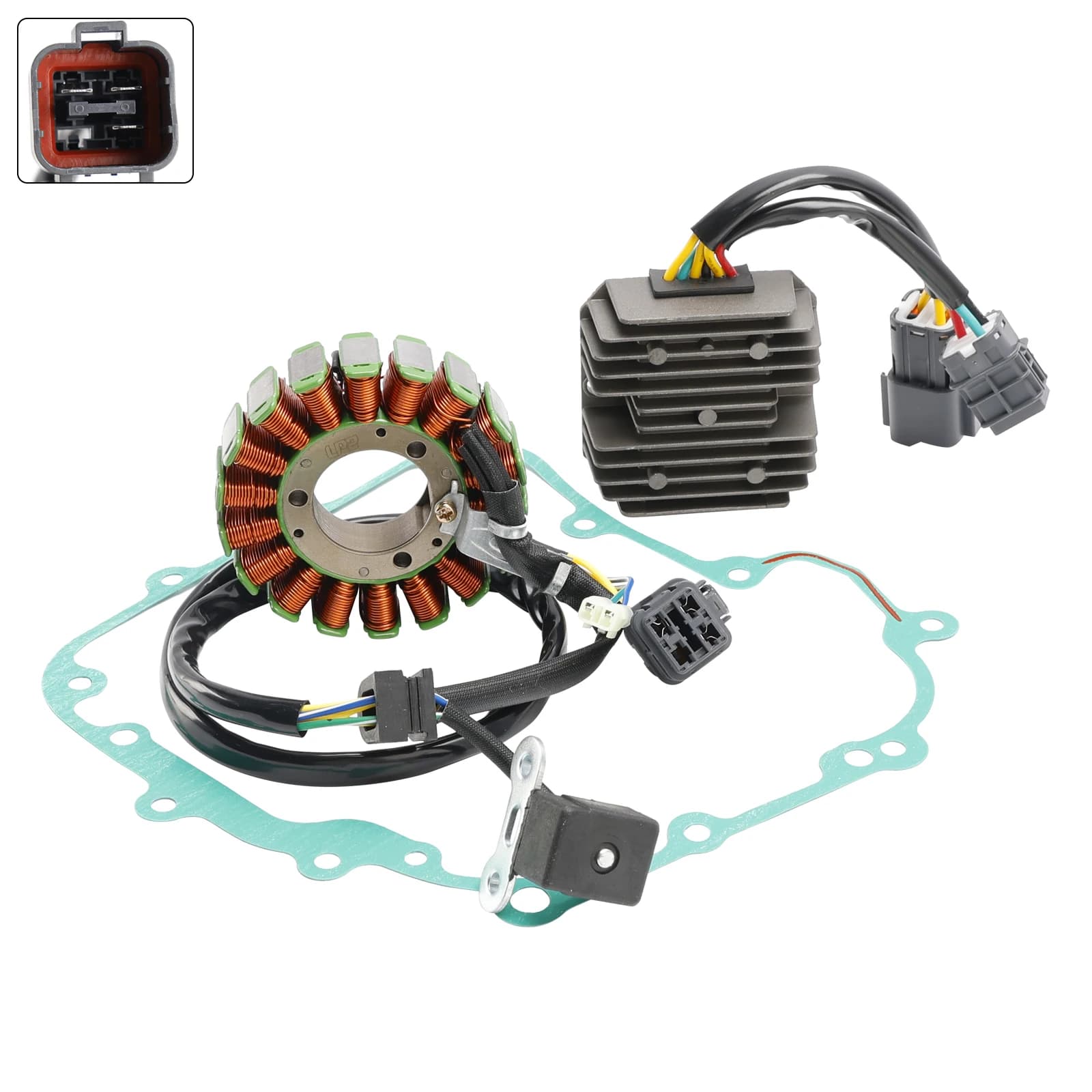 Guarnizione raddrizzatore regolatore statore Topteng per Kymco MAXXER250 KXR250 MXU250 Mongoose 250