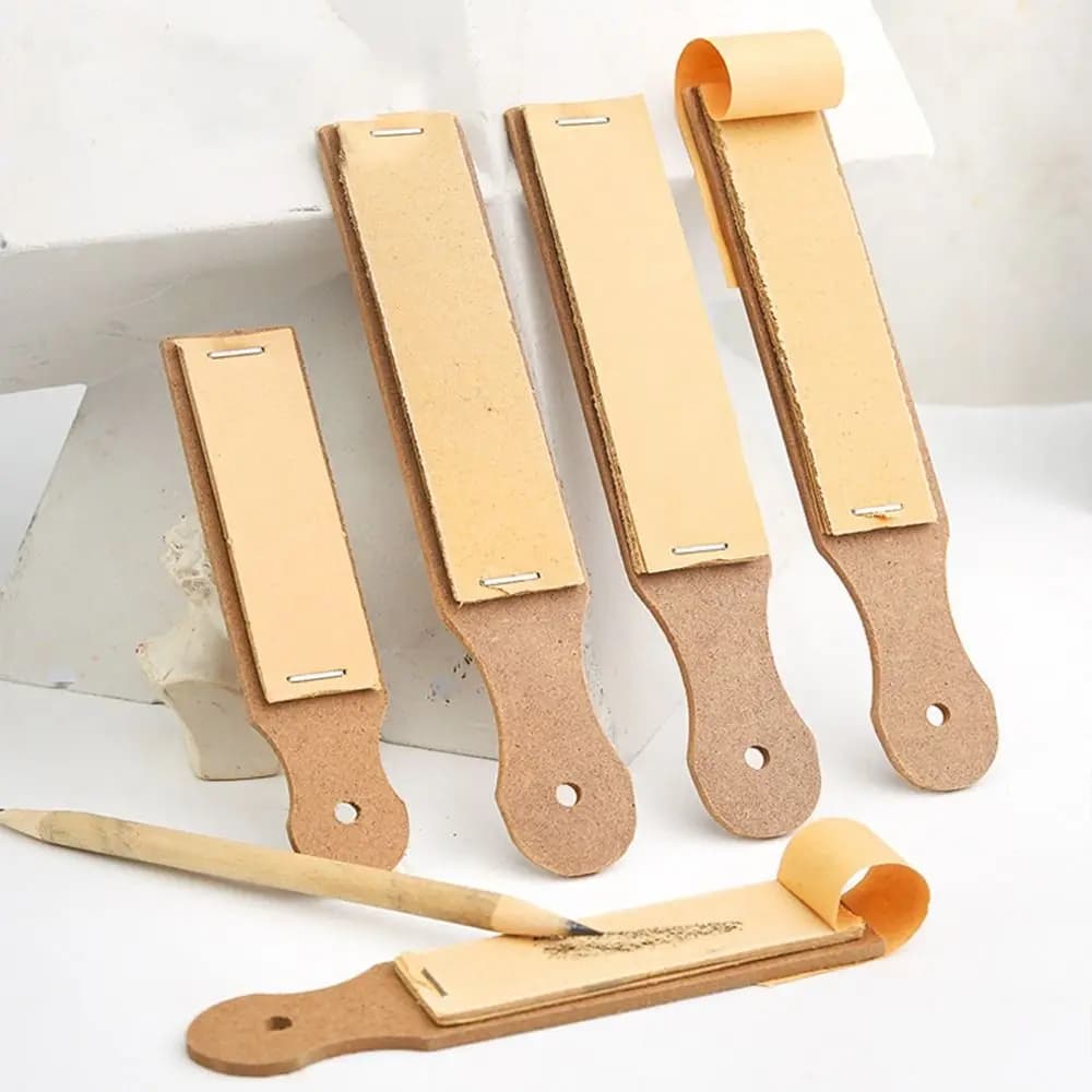 2pcs/set Pencil Polishing Pencil Sandpaper Drawing Writing Sketch Sandpaper Board Sharpening Rub Brush Powder Paper Student
