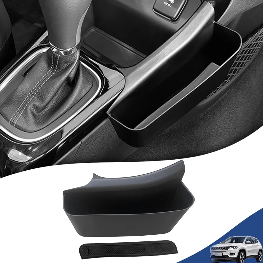 Organizer per Cambio Auto, Vassoio Portaoggetti, Contenitore per Telefono, Accessori Interni per Jeep Compass 2017-2022