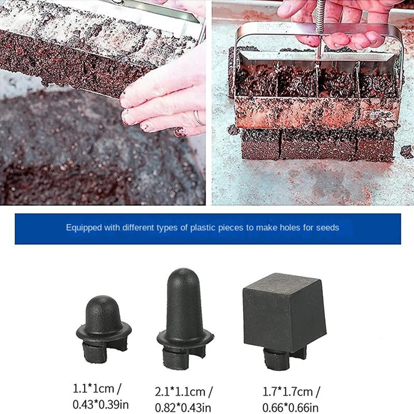 Tool for creating blocks of anti-slip soil, aid for planting in the garden, for lettuce, vegetables, flowers, gardens, farms, verandas