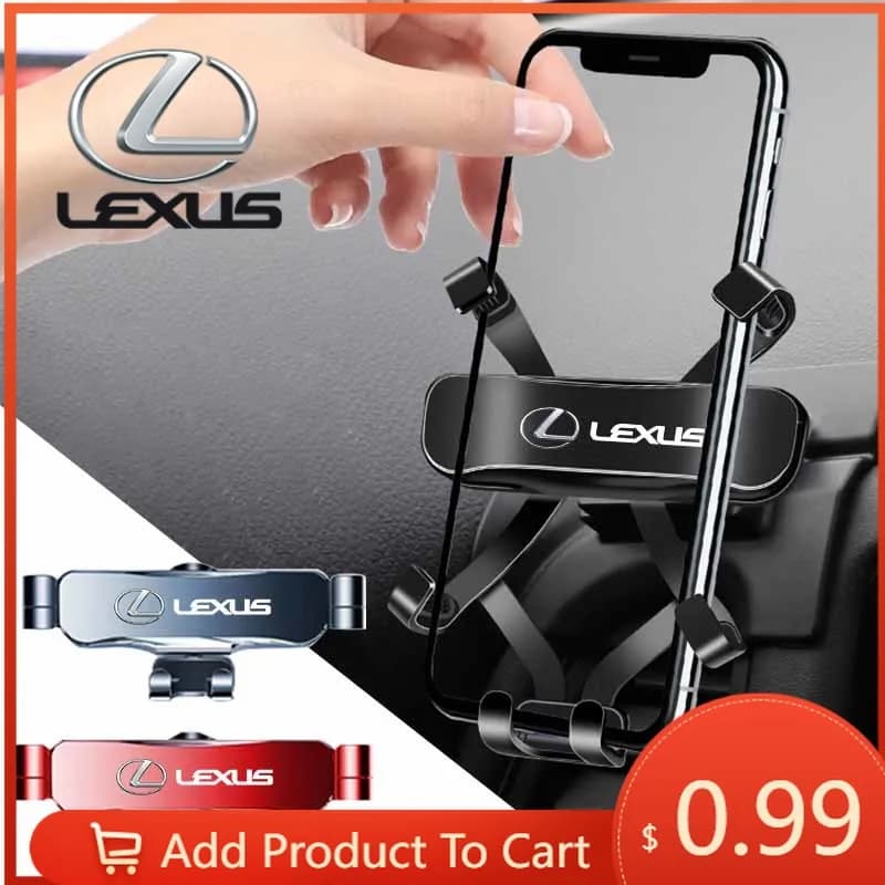Adesivi per interni auto, supporto per telefono da bocchetta dell'aria, supporto per cellulare per Lexus F-SPORT ES RX NX LS UX LM LX GX LC RZ IS CT GS
