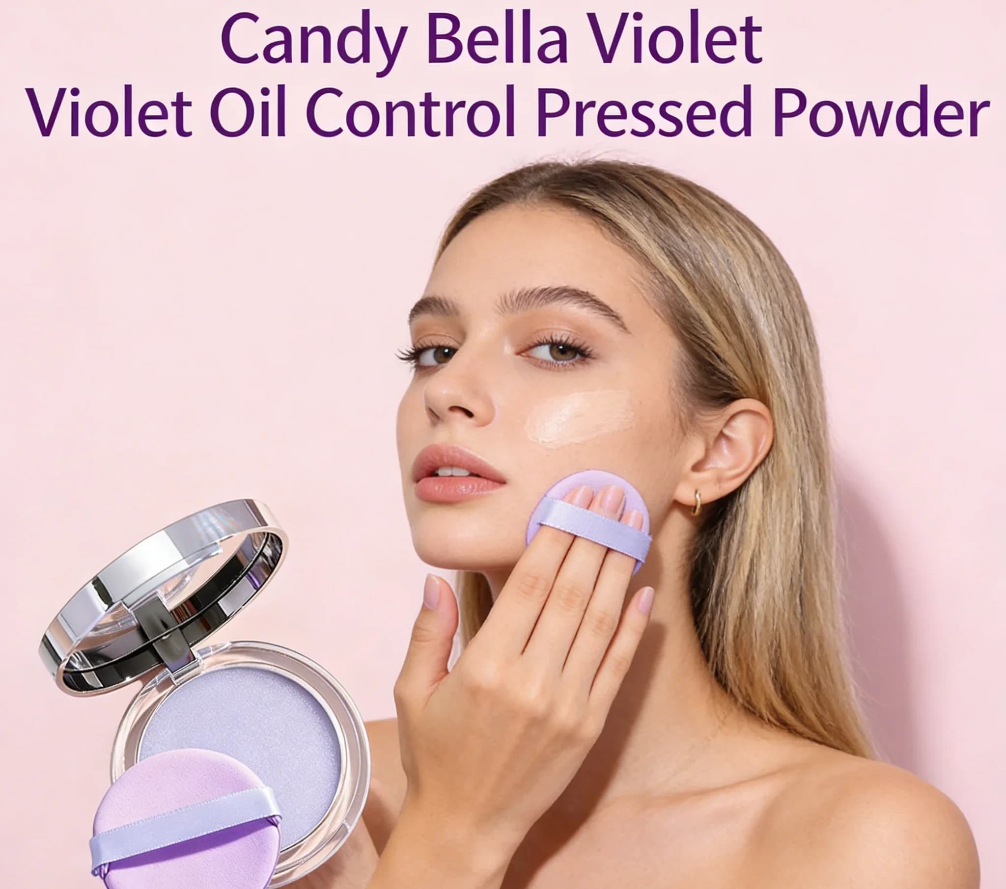 CandyBella Sky Flow Cloud Powder Foundation: Polvere Opacizzante Controllo Olio, Fissante, Traslucida, Lunga Durata, Effetto Non-Polveroso