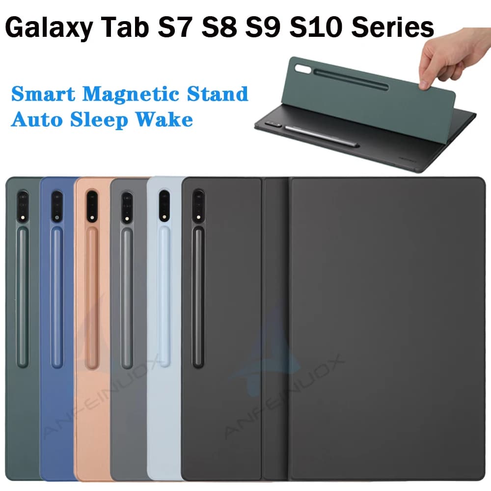 Custodia magnetica per Samsung Galaxy Tab S8 S10 Plus Custodia con supporto S10 FE Auto Sleep Wake per Tab S9 FE + S10 Ultra con portapenne