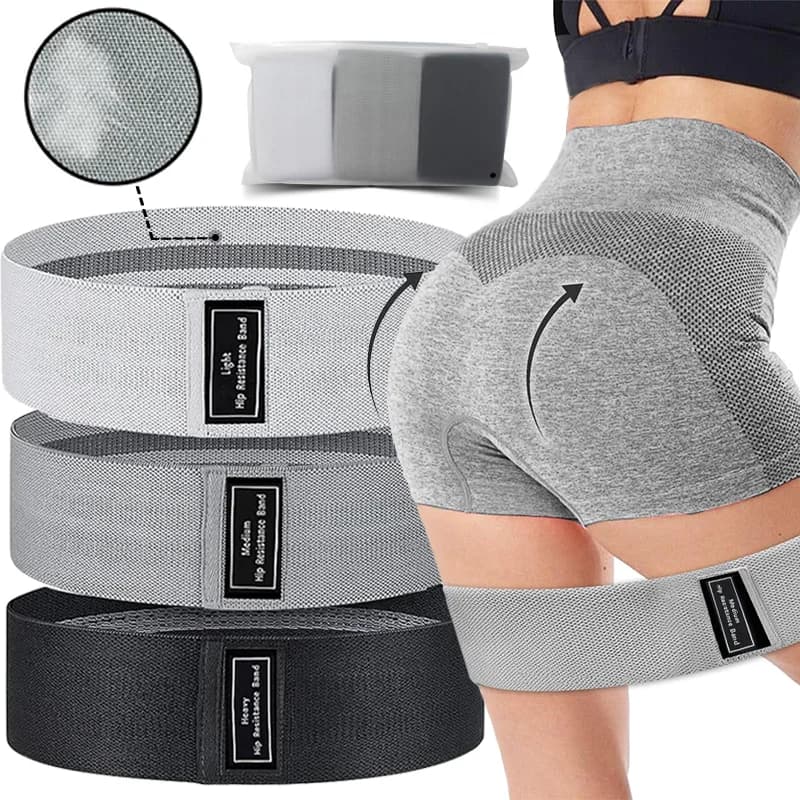 Elastic trainer for training with Color Smoked, for Squat Depths and Modeling Glutei, Unisex, Single Ring for Fitness