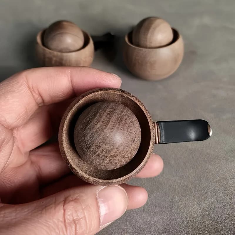 Spherical Wood Essential Oil Diffuser Car Home Fragrance Dispersion Diffuser Bedroom Household Decor Aromatherapy Accessory