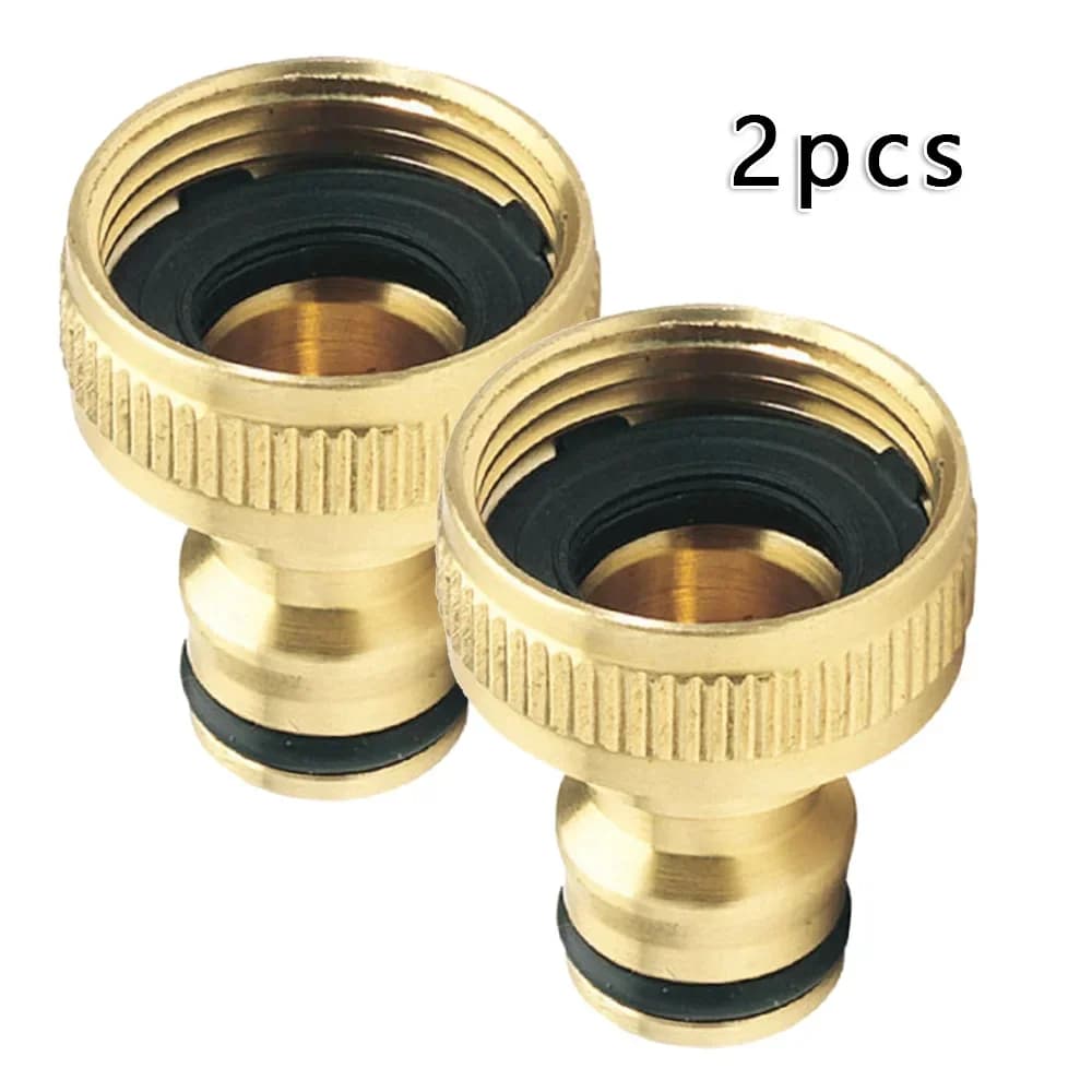 2PCS Garden Tap Reducer 3/4" to 1/2" Quick Connect Pipe Adapter Irrigation Hose Fittings