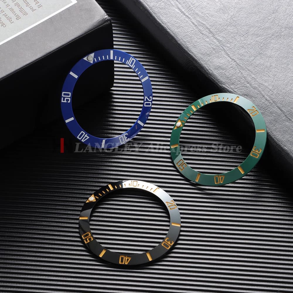 40mm Ceramic Alloy Watch Bezel Insert Ring Brush for Rolex Submariner Water Ghost Watch Underwater Watch Spare Parts