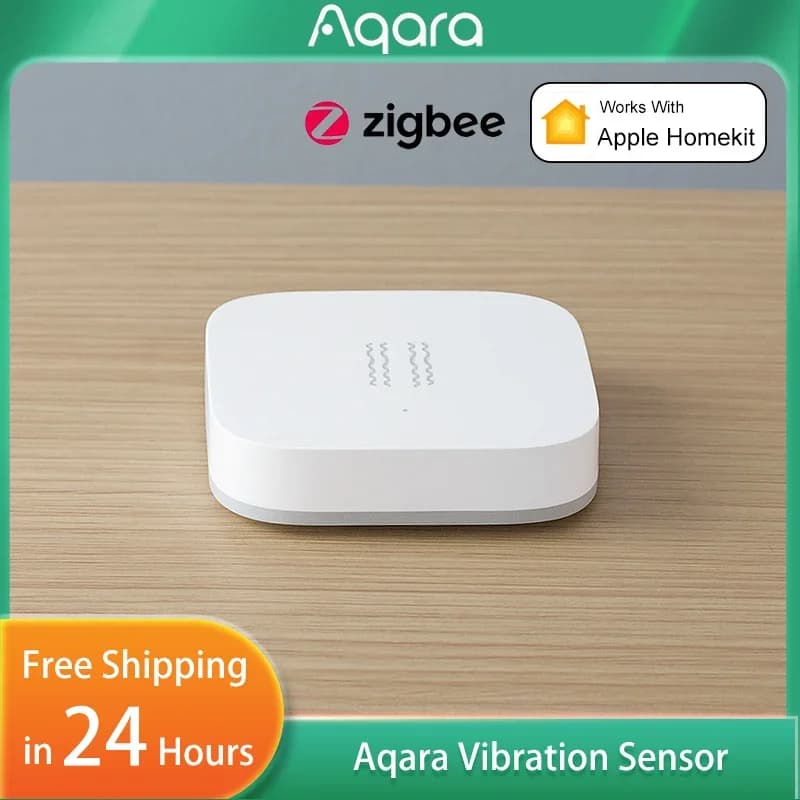 Sensore di Vibrazione Intelligente Aqara ZigBee, Rilevatore di Movimento e Shock con Allarme e Giroscopio Integrato per Alexa, Mijia, Homekit e Casa Intelligente