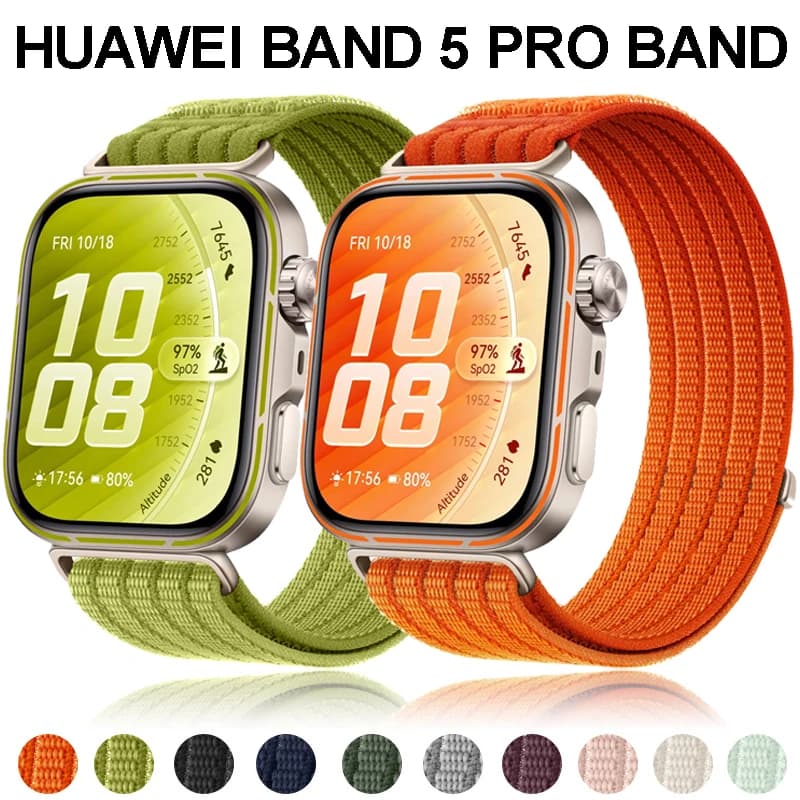 Cinturino Ufficiale in Nylon Intrecciato per HUAWEI WATCH FIT 5/4 Pro, Comodo e Traspirante per Huawei Watch Fit 5-4-3