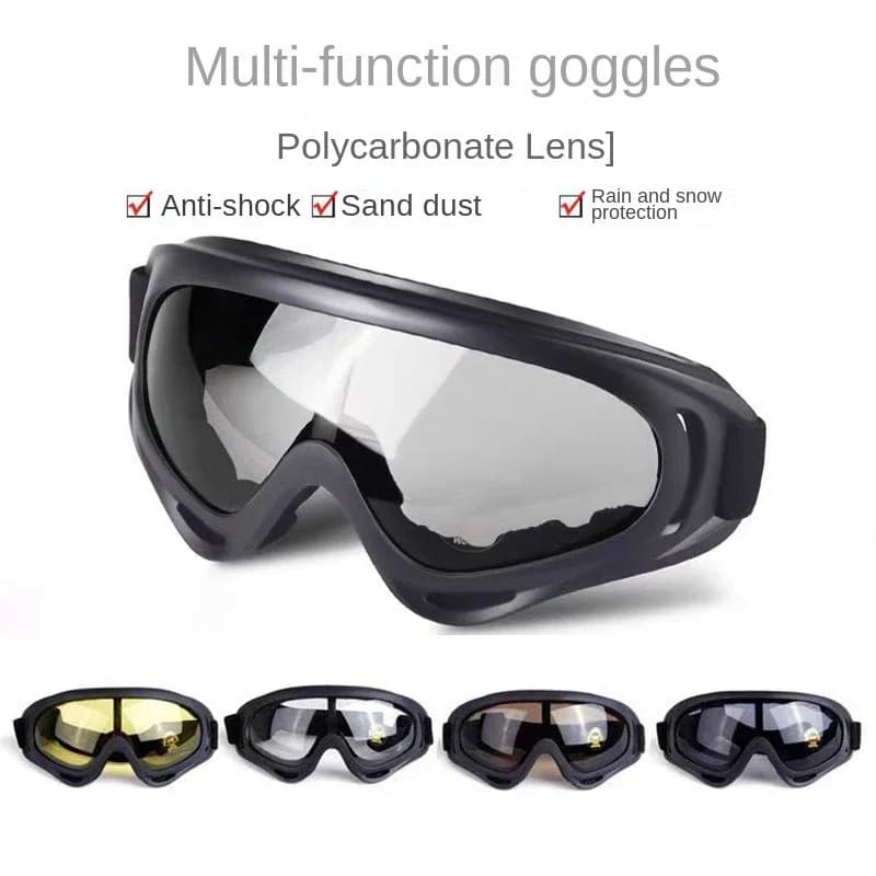 Occhiali Protettivi da Esterno Antipolvere e Antispruzzo, Occhiali Tattici Militari Antiesplosione, Maschera per Moto, Sci, Escursionismo, Accessori per Occhiali da Uomo