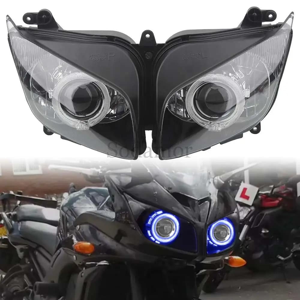 Faro a LED personalizzato con gruppo ottico HID, abbaglianti/anabbaglianti, ricambio moto per Yamaha FZ1 FZ-1S Fazer 2006-2015