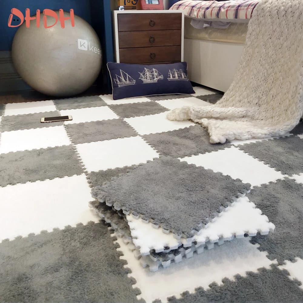 10/20PCS Soft Plush Children's Mat Baby Play Mat Baby Toys Eva Foam Puzzle Carpet In Children's Room Keep Warm Playmat 30*30*1CM