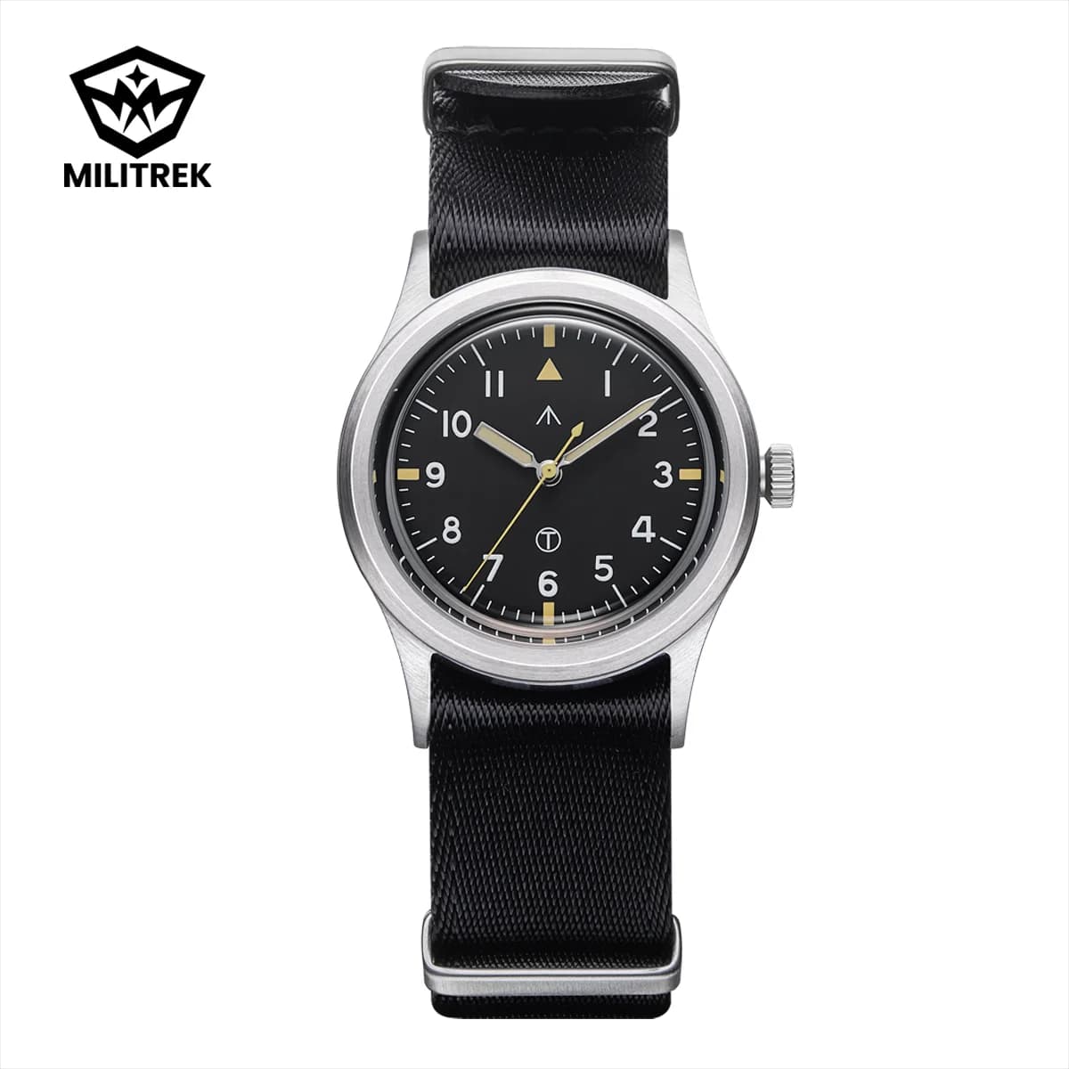MILITREK MT9003 Men Quartz Watch VH31 36mm Military Field Outdoor Timepieces K1 Glass Luminous Waterproof Stainless Steel Black