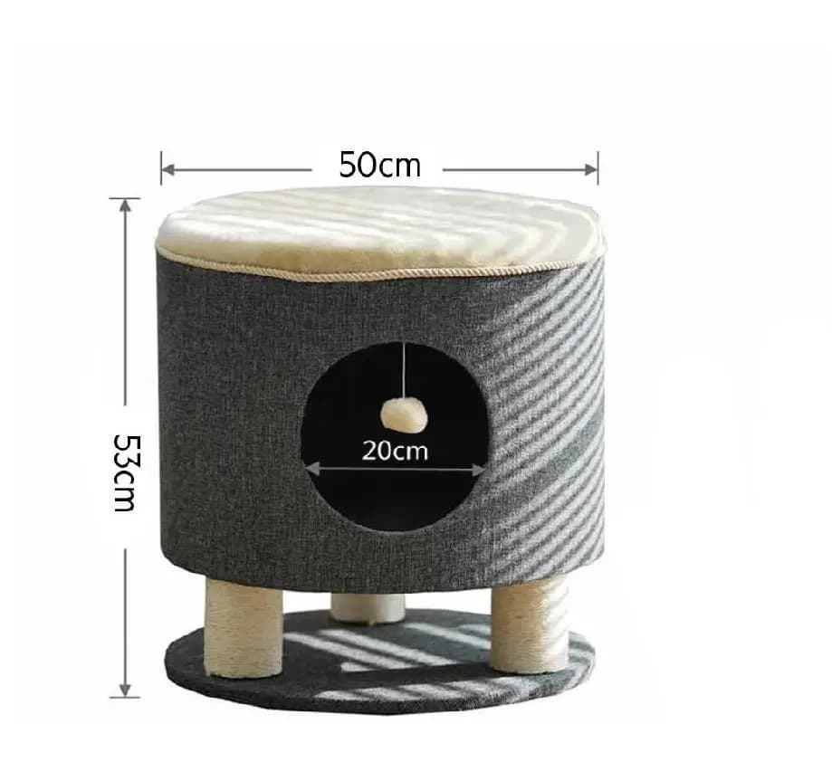 Maine Ragdoll Fat Large Cat Nest Cat Tree Struttura da arrampicata Chiusura sgabello per gatti integrata