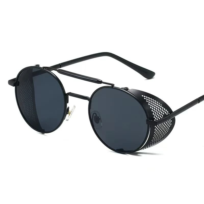 Trendy Women's Sunglasses Fashion Metal Personalized Round Frame Windshield Steampunk Sunglasses New Style
