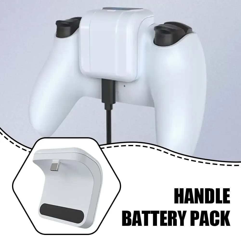 Wireless Battery Pack for PS5 Controller Rechargeable Back Clip Extended Power Bank Gamepad Charger Gaming Accessories