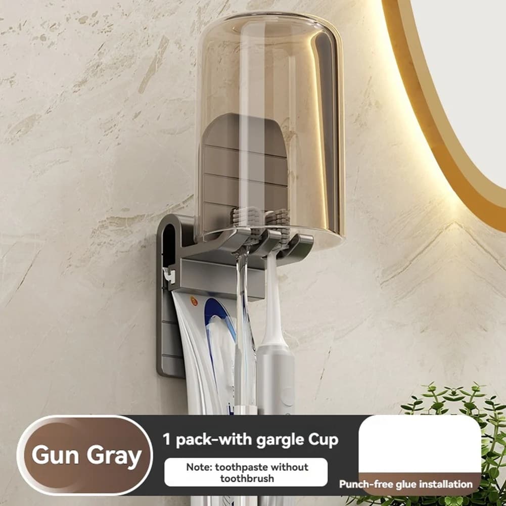 A56K toothbrush door Electric brush holder for bathroom without punching Electric toothbrush door Grey