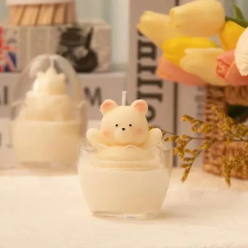 Stampo in silicone 2026 a forma di orsetto per cupcake, stampo fai da te per cioccolato, torte, cubetti di ghiaccio, candele per aromaterapia, gesso e resina, per la creazione di candele