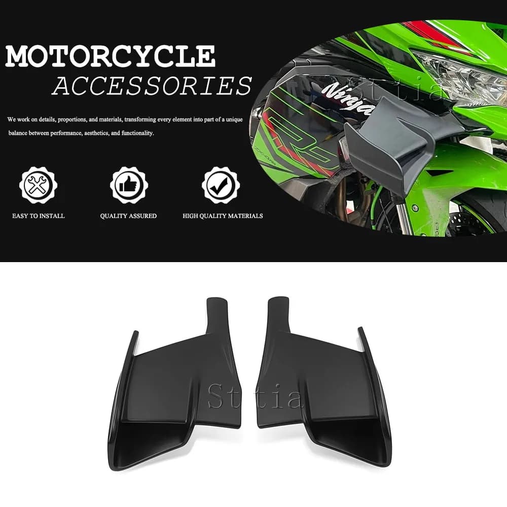 Motorcycle Fixed Wing Side Winglet Front Aerodynamic Spoiler Wing Kit For Kawasaki ZX-4R ZX-4RR ZX-25R 2020-2024 ZX 4R 4RR ZX25R