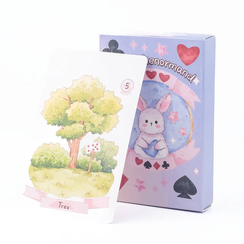 Dream Lenormand Mazzo di carte dei tarocchi 43 carte Gioco da tavolo Oracle per bambini Famiglia e amici Puzzle perfetto Attività per il tempo libero 8,9 x 5,7 cm