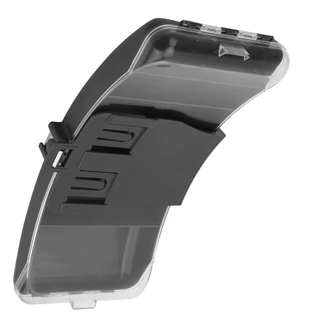 Scatola da Pesca Portatile con Cintura, Contenitore in Plastica Nero Leggero per Esche e Attrezzatura da Pesca, Accessori per la Pesca