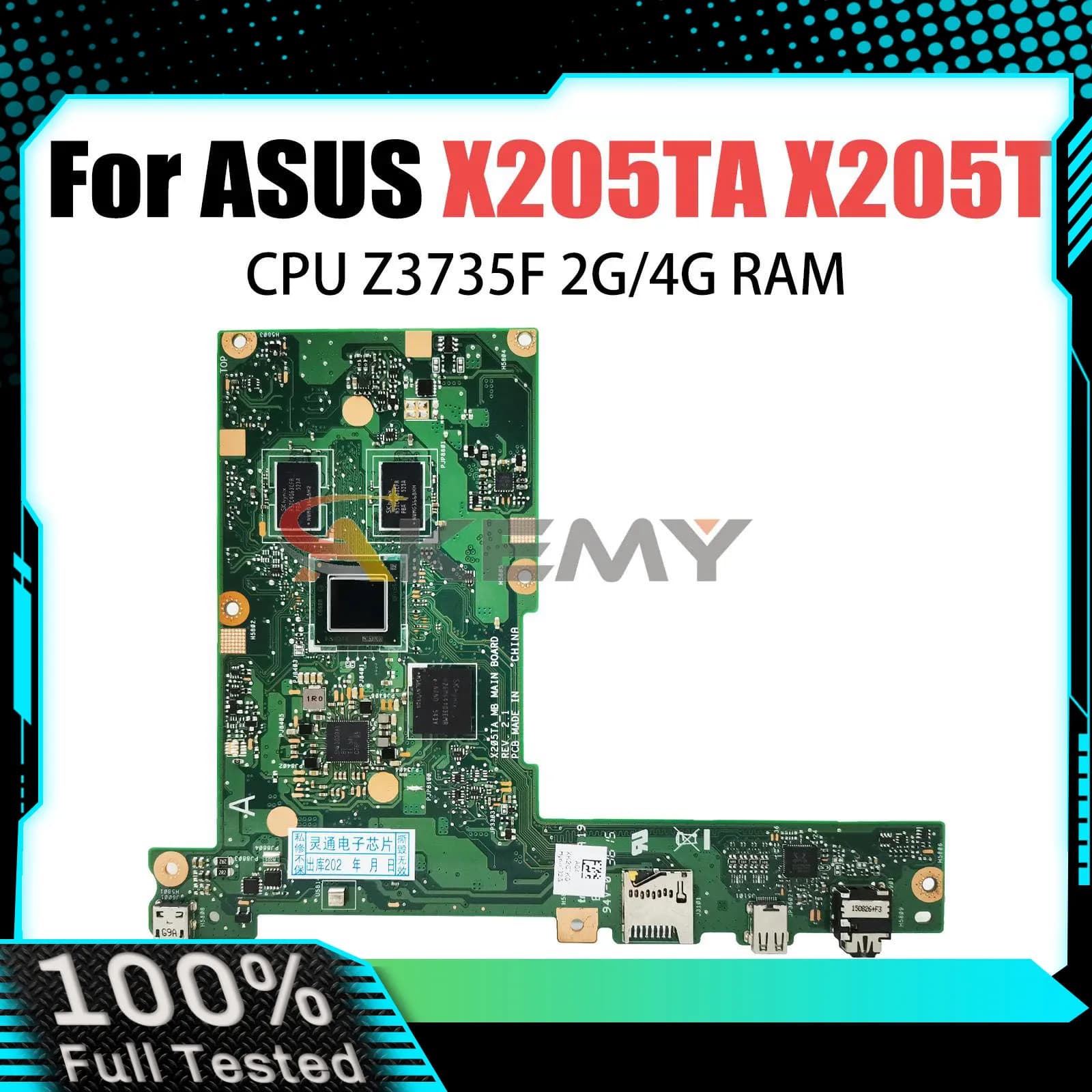 X205T Scheda Madre Del Computer Portatile Per ASUS X205TA X205TAW Mainboard Z3735 32G/64G SSD 2G-RAM Testato Al 100% Nave Veloce