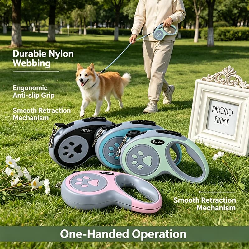 3m Nylon Pet Dog Leash Automatic Retractable Extending Rope Puppy Walking Running Traction Roulette For Small Big Dogs Cats