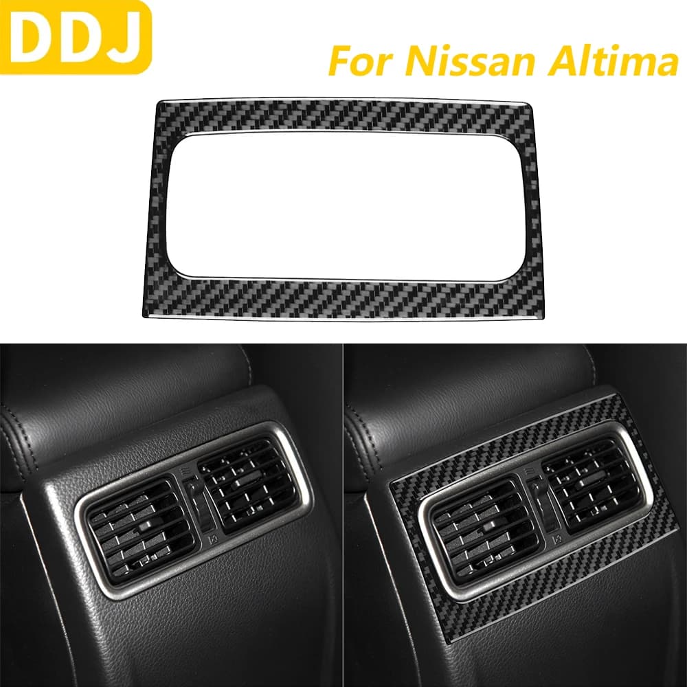 For Nissan Altima 2013-2018 Carbon Fiber Rear Exit Air Conditioning Trim Deck Panel Covering Auto Accessories Interior Wall decal