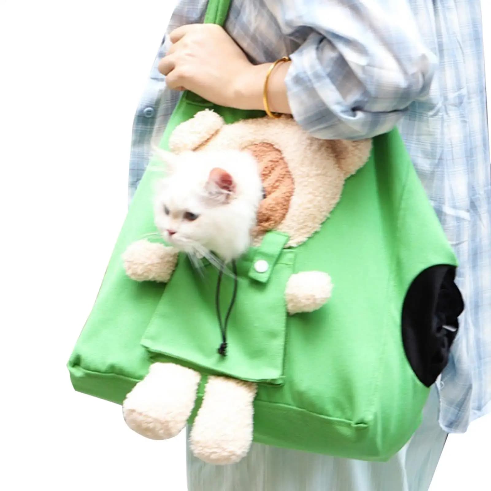Marsupio per animali domestici per gatti Borsa a tracolla morbida con foro di ventilazione Marsupio da viaggio per gatti Borsa da trasporto per cani per cuccioli di gattino Piccolo animale domestico