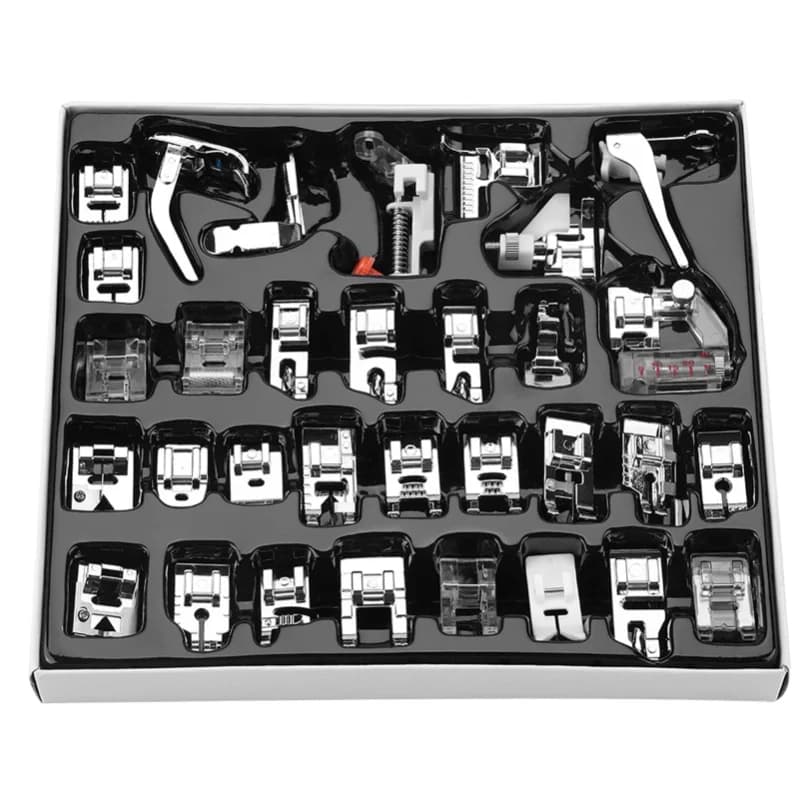 Set da 32 Piedini per Cucire a Punto Annodato, Kit Accessori per Macchina da Cucire Domestica