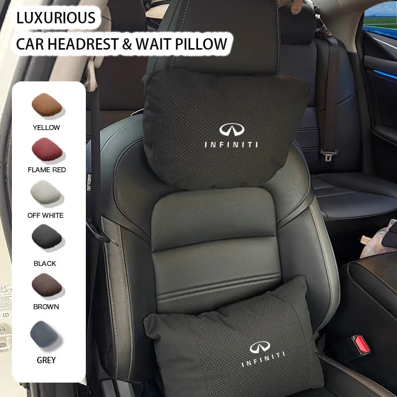 Per Infiniti Q50 G37 Fx35 G35 G25 Qx50 Qx60 Qx80 Qx55 Qx70 Q60 QX30 Accessori Auto Collo Poggiatesta Cuscino Sedile Protezione Lombare