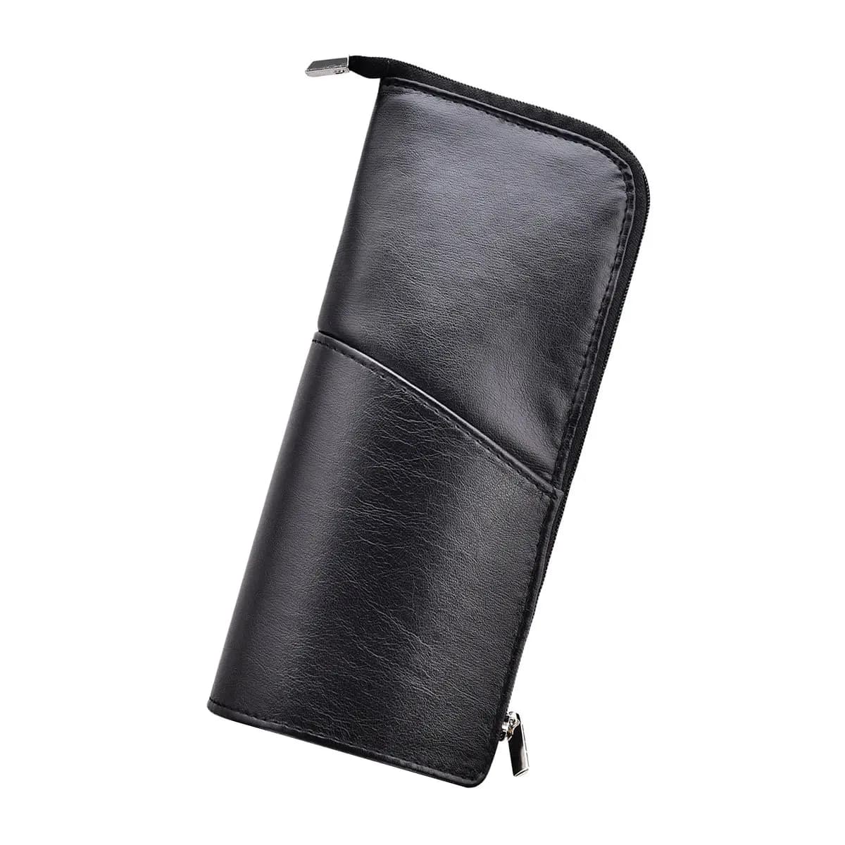 PU travel trick holder, brush organizer, eyeliner, tubes, foundation, concealer and mascara.
