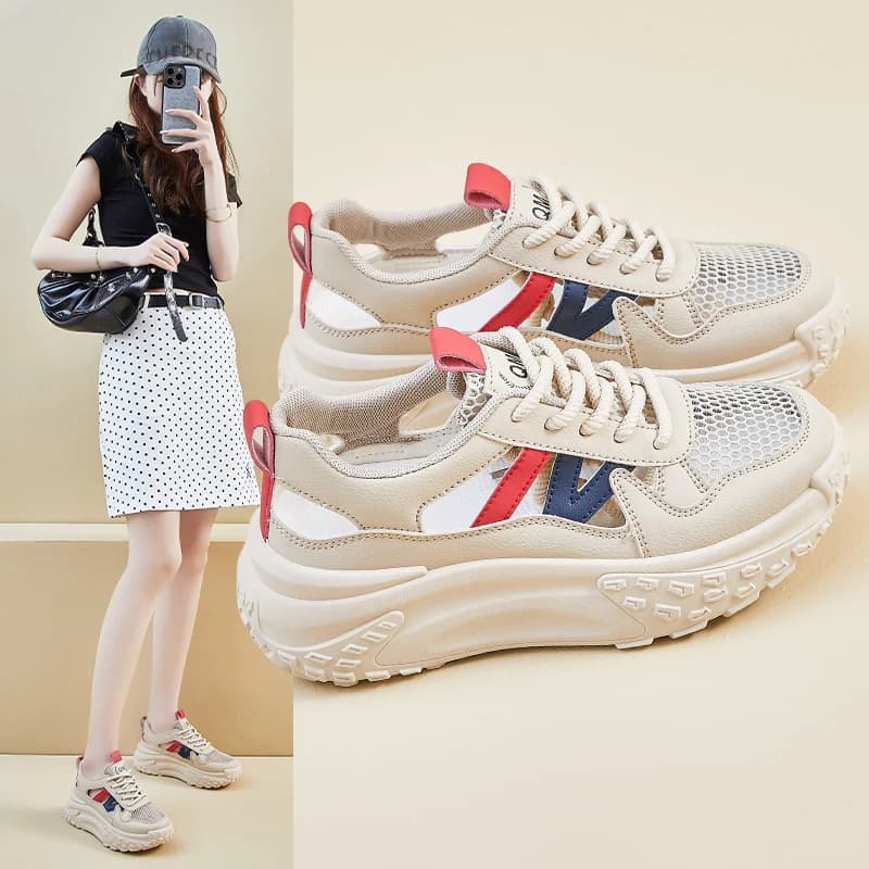 Nuove Scarpe Sportive Casual da Donna Summe con Suola Spessa, Sneakers Traspiranti in Mesh per Donna, Scarpe da Basket e Tennis