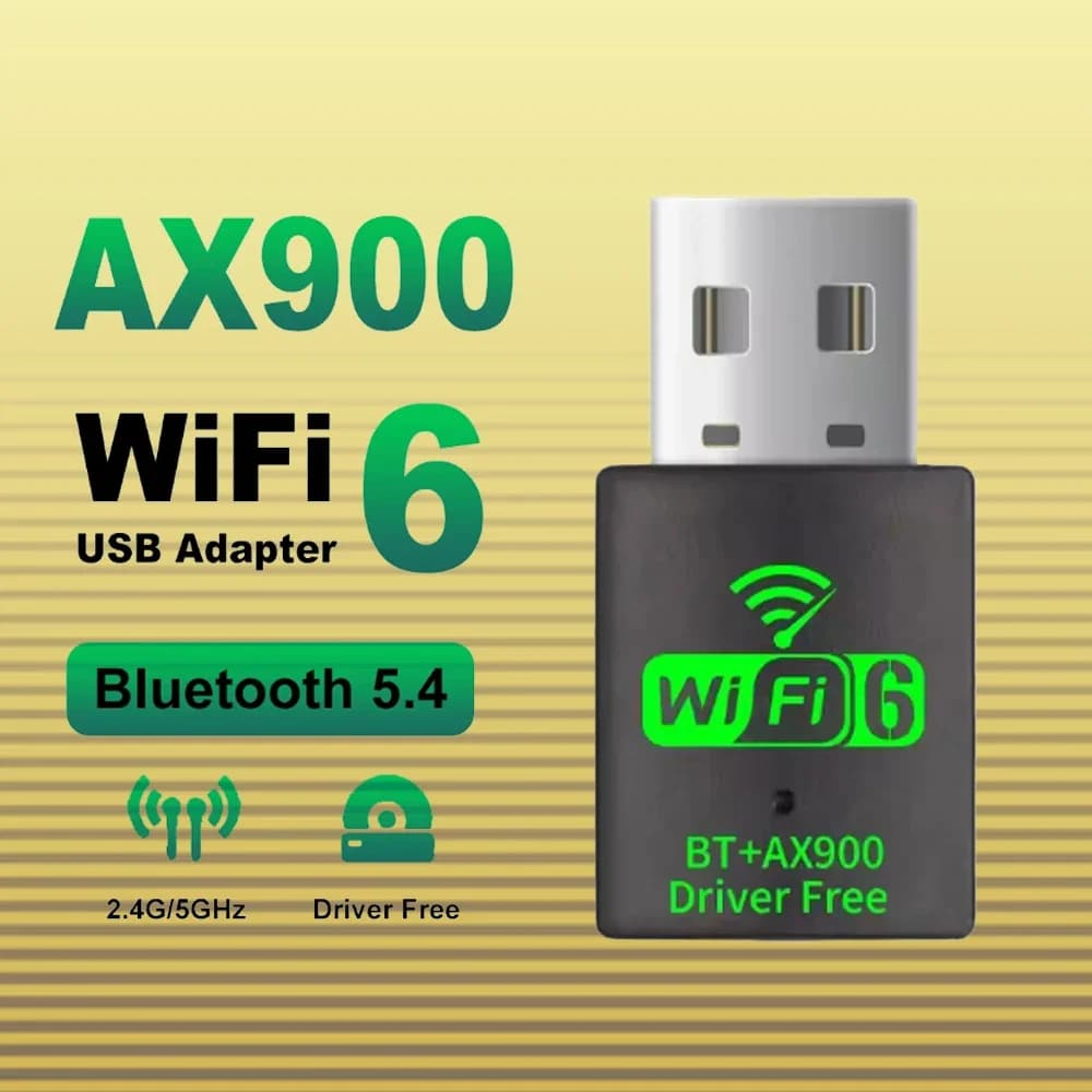 Wifi 6 Mini USB Dongle Scheda di rete BT 5.4 Ricevitore Dongle AX900 Per Win 10/11 PC Dual Band 2.4G/5Ghz