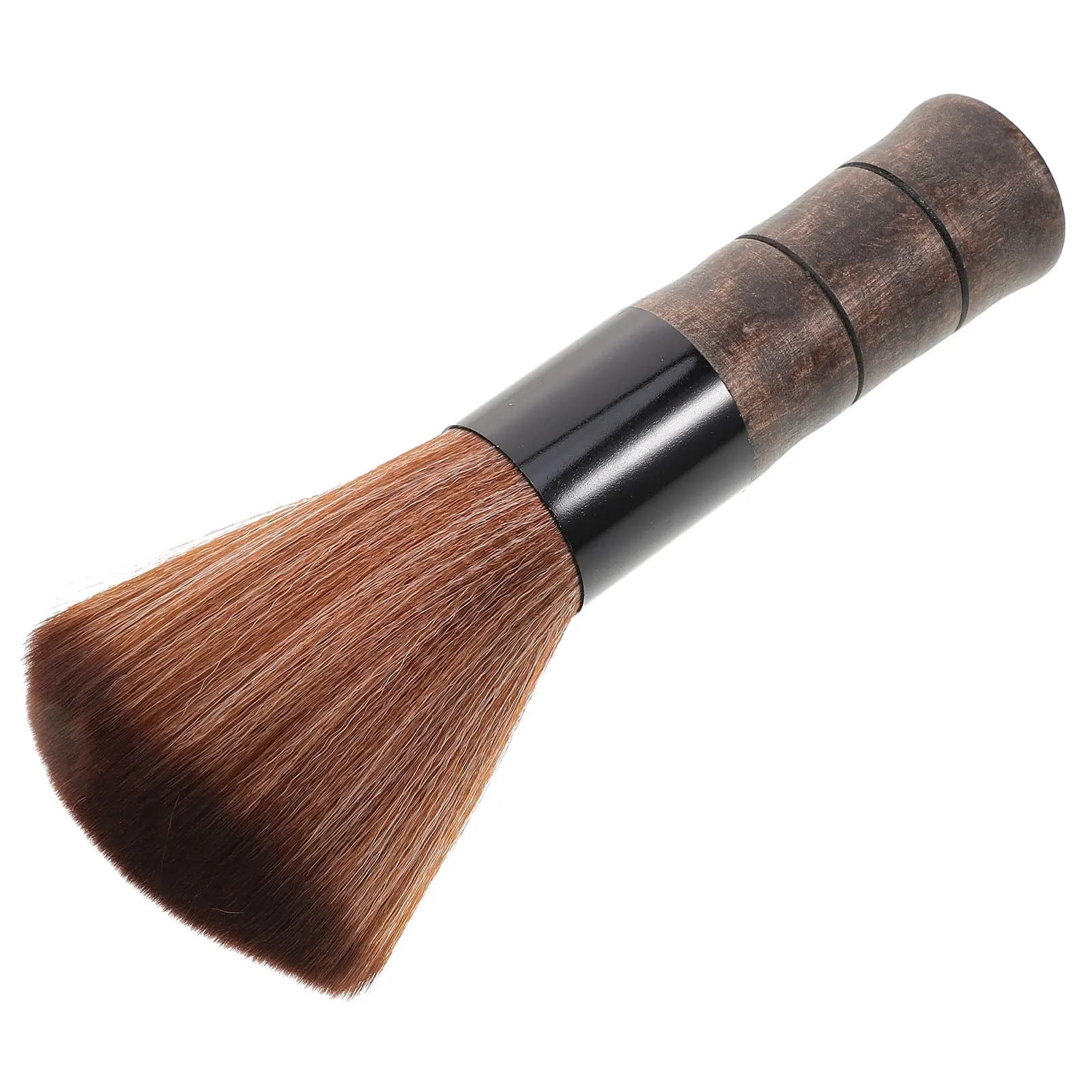 Spazzola per Barba da Uomo Piccola con Manico in Legno, Spazzola per la Cura della Barba e del Baffo, Strumento per lo Styling e la Pulizia per Barbieri e Saloni, per Capelli Sottili e Volatili