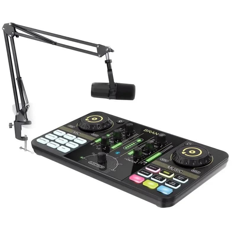 Set di schede audio dal vivo Microfono live da studio con microfono professionale dinamico XLR/USB