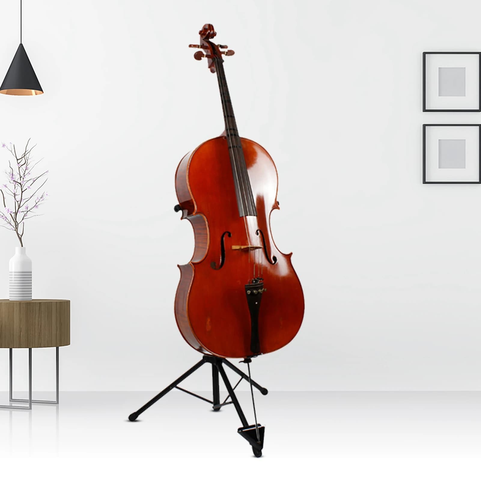 Supporto per violoncello Supporto per strumenti musicali Supporto per violoncello Robusto supporto per treppiede pieghevole Accessori per strumenti musicali ‑14