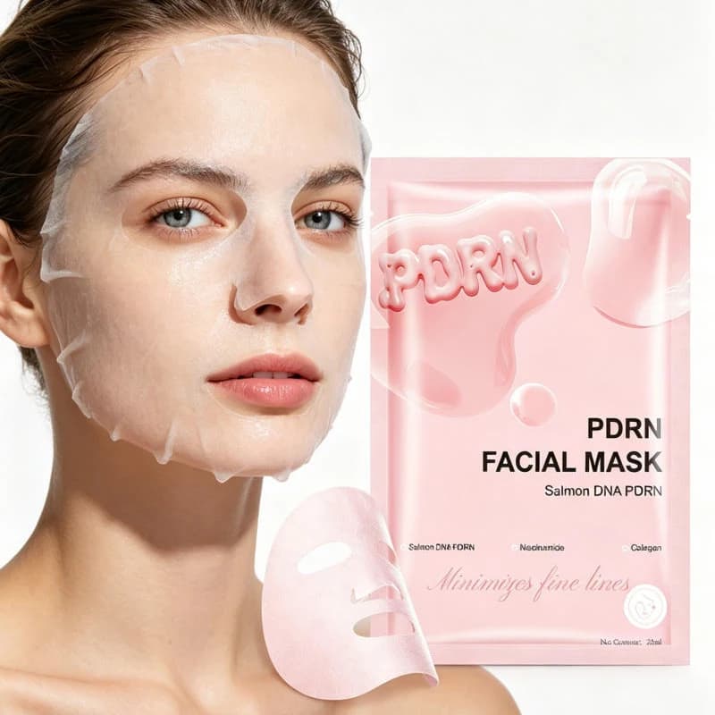 Salmon DNA PDRN Facial Mask Deep Hydrating Moisturizing Firming Collagen Nicotinamide Nourishing Korean Skin Care Face Mask