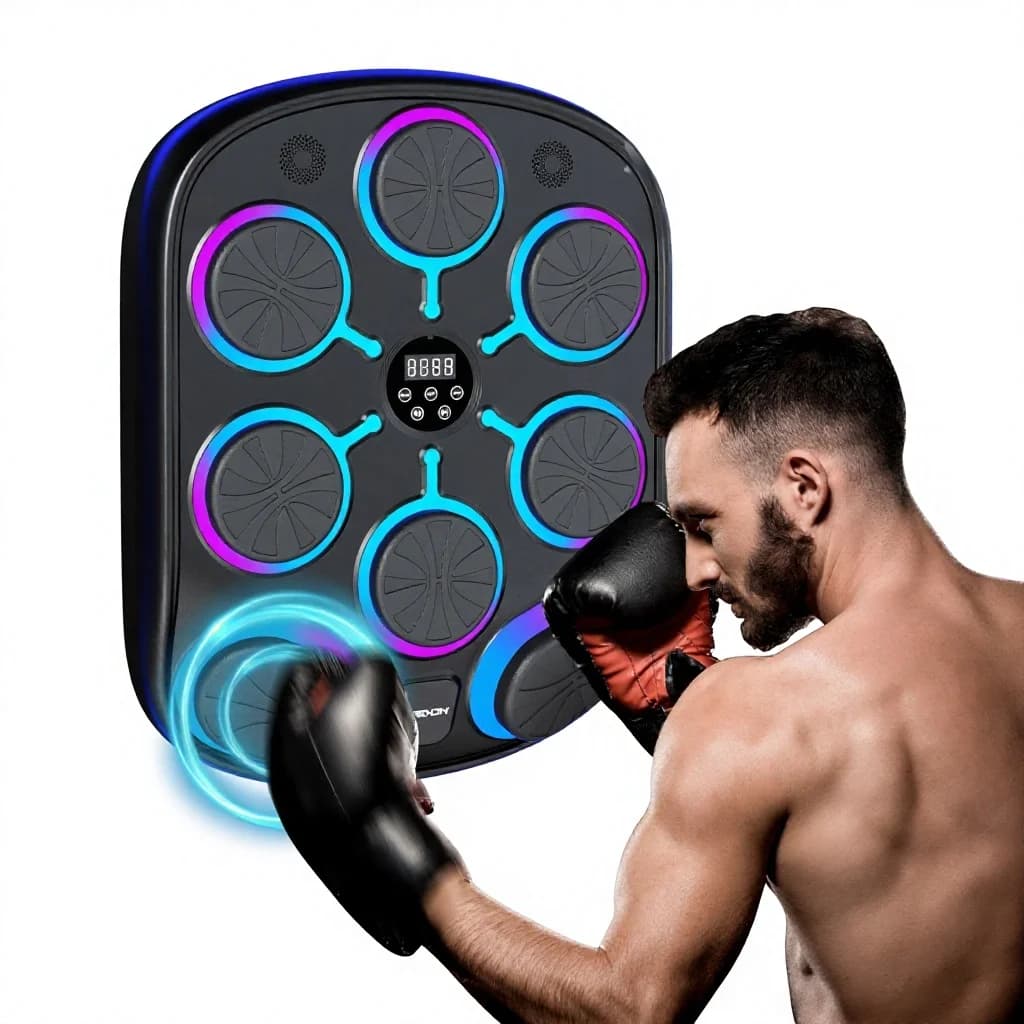 Cross-border for Eight-Target Music Boxing Target Home Wall-Mounted Punching Bag ABSPP Material China Boxing Trainer